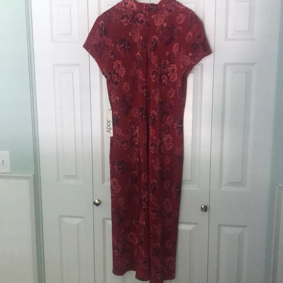 NWT Vintage Jody Red Floral Dress Size 20W - Picture 6 of 7